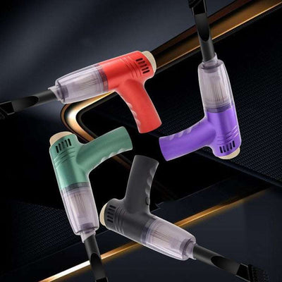 Handheld mini car cordless vacuum cleaners in assorted colors, featuring strong suction and lightweight design.